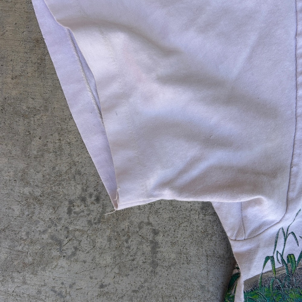 Vintage 90s Mountain Lion Nature Graphic T-Shirt XL White Anvil Single Stitch - Picture 3 of 6